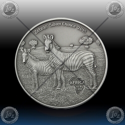 1oz CONGO 1000 Francs CFA "ZEBRA" 2015